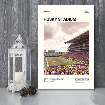 Husky Stadium Print, Washington Huskies Stadium Canvas Art, Fan Gifts, Sport Art, Canvas Print Wall Art