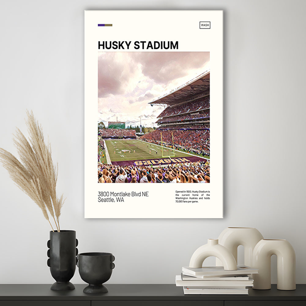 Husky Stadium Print, Washington Huskies Stadium Canvas Art, Fan Gifts, Sport Art, Canvas Print Wall Art