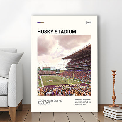 Husky Stadium Print, Washington Huskies Stadium Canvas Art, Fan Gifts, Sport Art, Canvas Print Wall Art