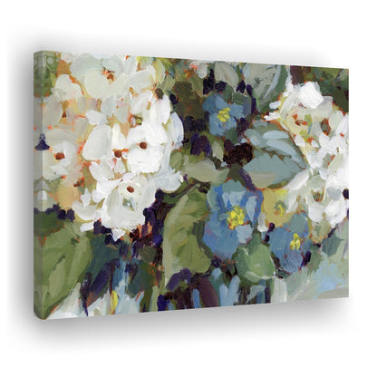 Hydrangea Arrangement Large Stretched Canvas Floating Frame Wall Art Print, Cavas Print Wall Art Hom Decor