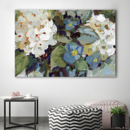 Hydrangea Arrangement Large Stretched Canvas Floating Frame Wall Art Print, Cavas Print Wall Art Hom Decor