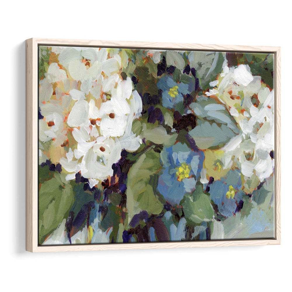 Hydrangea Arrangement Large Stretched Canvas Floating Frame Wall Art Print, Framed Cavas Print, Floating Frame