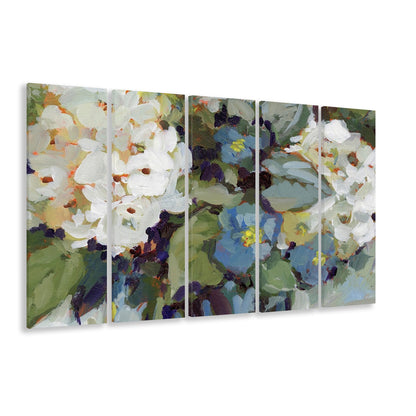 Hydrangea Arrangement Large Stretched Canvas Floating Frame Wall Art Print, 5 Piece B Extra Large Cavas Print Wall Art Decor