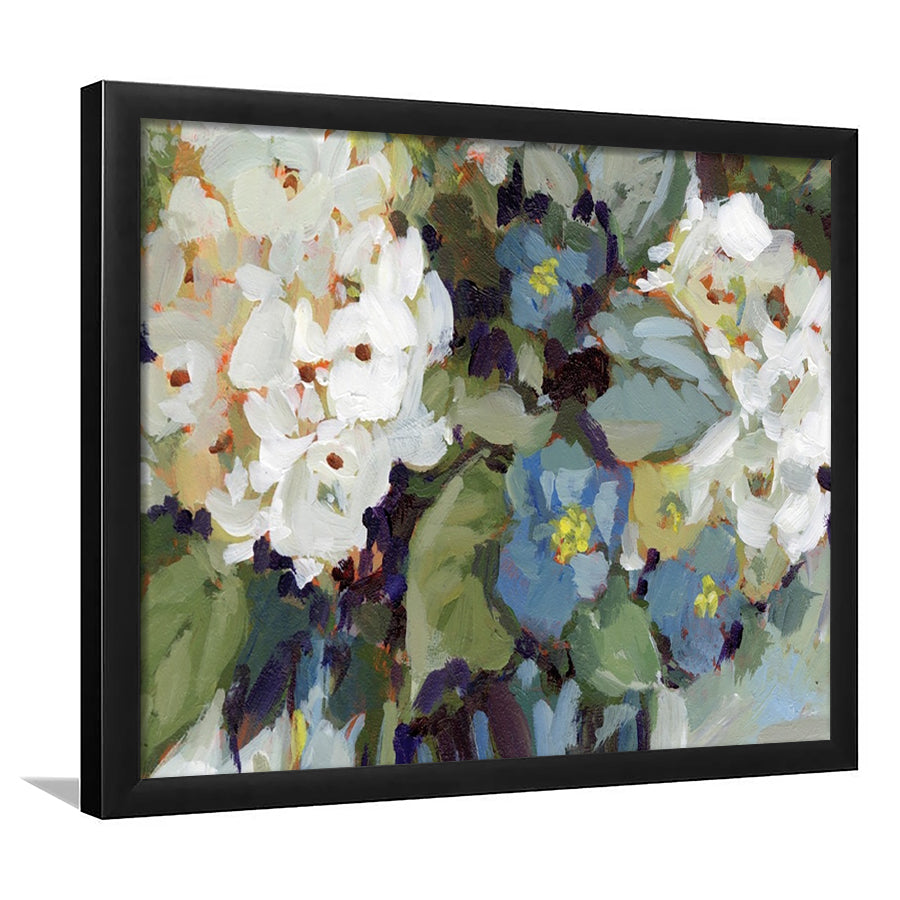 Hydrangea Arrangement LargeArt Prints Floating Frame Wall Art Print, Framed Art Print, Picture Framed