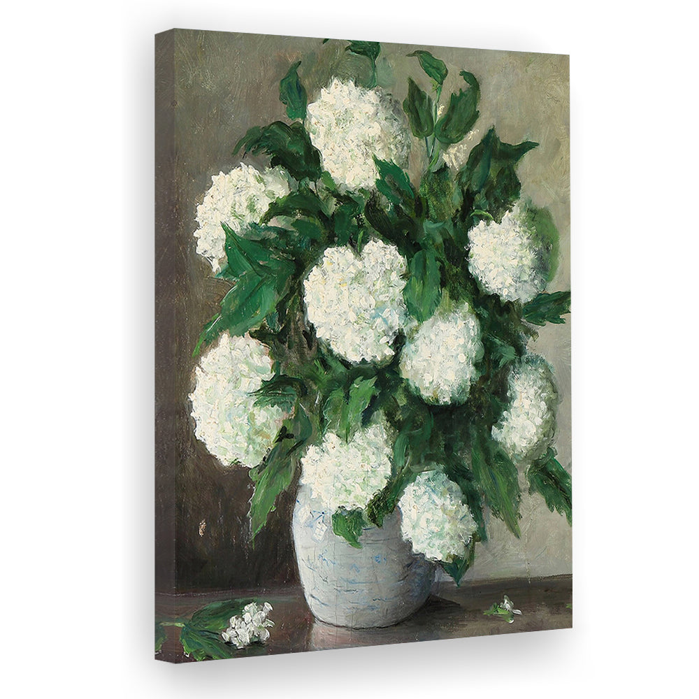 Hydrangeas Still Life Vintage Art Print Antique Art, Canvas Print Wall Art, Wall Decor, Painting Canvas