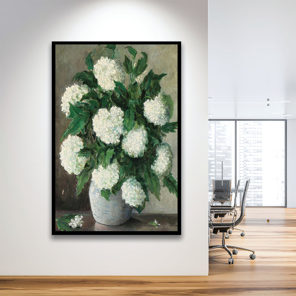 Hydrangeas Still Life Vintage Art Print Antique Art, Framed Art Print Wall Decor, Picture Framed