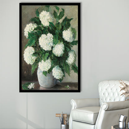 Hydrangeas Still Life Vintage Art Print Antique Art, Framed Art Print Wall Decor, Picture Framed