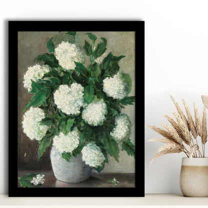 Hydrangeas Still Life Vintage Art Print Antique Art, Framed Art Print Wall Decor, Picture Framed
