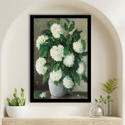 Hydrangeas Still Life Vintage Art Print Antique Art, Framed Art Print Wall Decor, Picture Framed