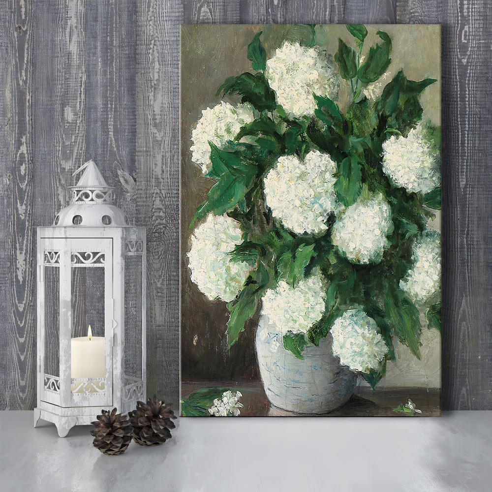 Hydrangeas Still Life Vintage Art Print Antique Art, Canvas Print Wall Art, Wall Decor, Painting Canvas