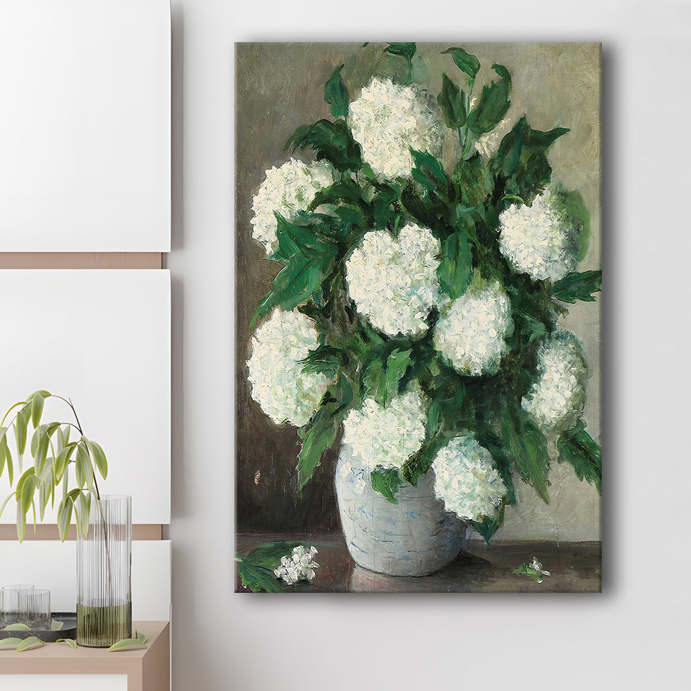 Hydrangeas Still Life Vintage Art Print Antique Art, Canvas Print Wall Art, Wall Decor, Painting Canvas