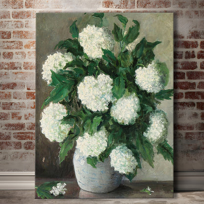 Hydrangeas Still Life Vintage Art Print Antique Art, Canvas Print Wall Art, Wall Decor, Painting Canvas