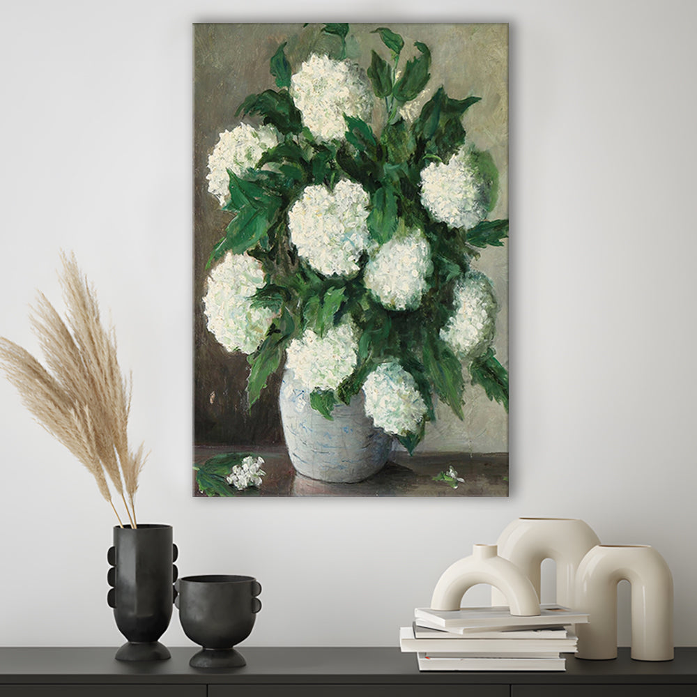 Hydrangeas Still Life Vintage Art Print Antique Art, Canvas Print Wall Art, Wall Decor, Painting Canvas