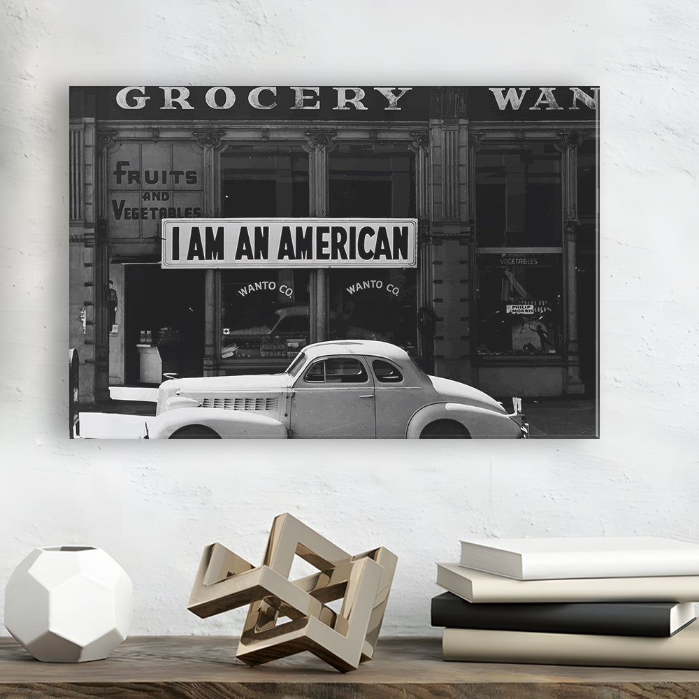 I Am An American Print, 1940 Vintage Photo, American Patriotism, Museum Quality, Canvas Print Wall Art Decor