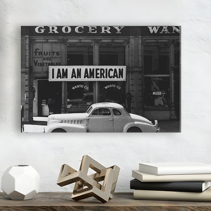 I Am An American Print, 1940 Vintage Photo, American Patriotism, Museum Quality, Canvas Print Wall Art Decor