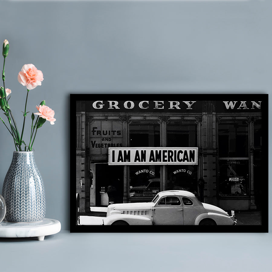 I Am An American Print, 1940 Vintage Photo, American Patriotism, Museum Quality, Framed Art Print Wall Decor