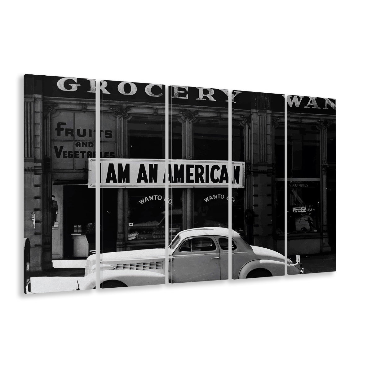 I Am An American Print, 1940 Vintage Photo, American Patriotism, Museum Quality, 5 Pieces Large Canvas Print