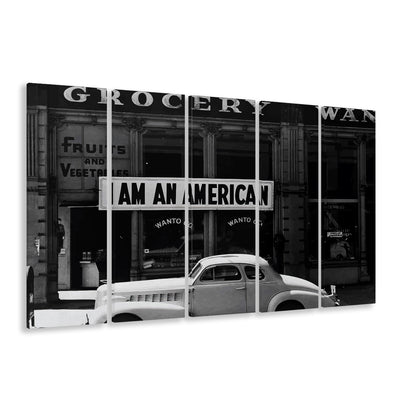 I Am An American Print, 1940 Vintage Photo, American Patriotism, Museum Quality, 5 Pieces Large Canvas Print