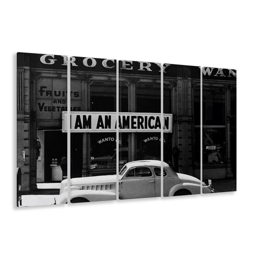 I Am An American Print, 1940 Vintage Photo, American Patriotism, Museum Quality, 5 Pieces Large Canvas Print