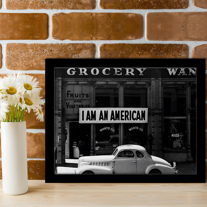 I Am An American Print, 1940 Vintage Photo, American Patriotism, Museum Quality, Framed Art Print Wall Decor