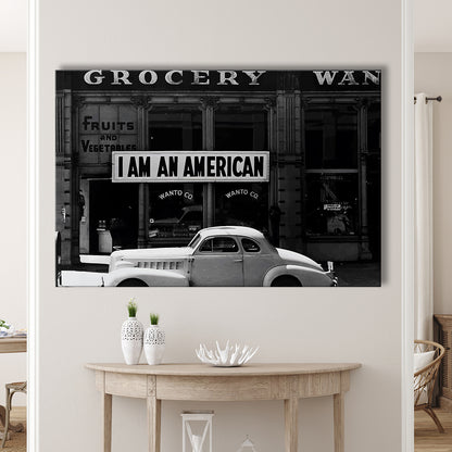 I Am An American Print, 1940 Vintage Photo, American Patriotism, Museum Quality, Canvas Print Wall Art Decor
