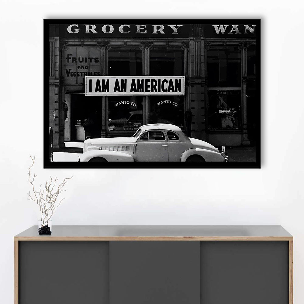 I Am An American Print, 1940 Vintage Photo, American Patriotism, Museum Quality, Framed Art Print Wall Decor