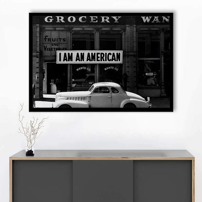 I Am An American Print, 1940 Vintage Photo, American Patriotism, Museum Quality, Framed Art Print Wall Decor