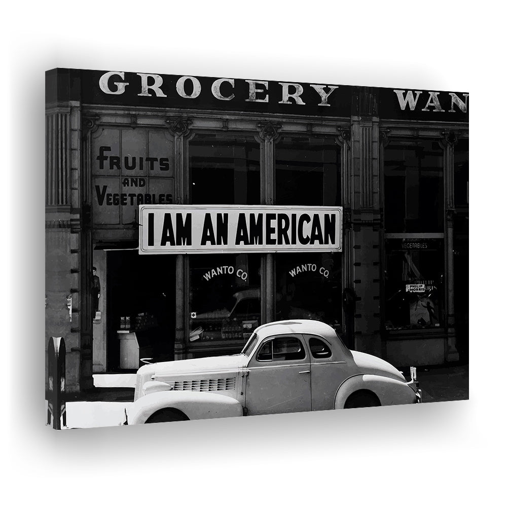 I Am An American Print, 1940 Vintage Photo, American Patriotism, Museum Quality, Canvas Print Wall Art Decor