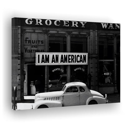 I Am An American Print, 1940 Vintage Photo, American Patriotism, Museum Quality, Canvas Print Wall Art Decor