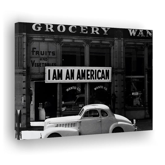I Am An American Print, 1940 Vintage Photo, American Patriotism, Museum Quality, Canvas Print Wall Art Decor