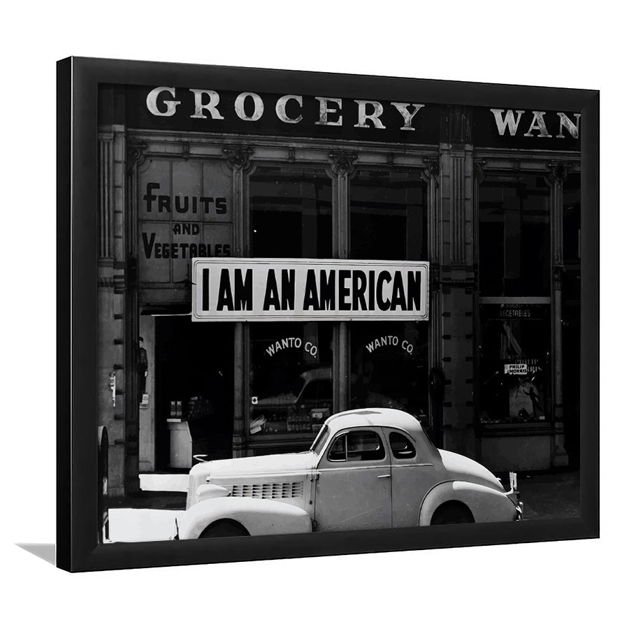 I Am An American Print, 1940 Vintage Photo, American Patriotism, Museum Quality, Framed Art Print Wall Decor