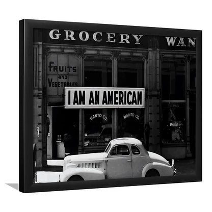 I Am An American Print, 1940 Vintage Photo, American Patriotism, Museum Quality, Framed Art Print Wall Decor
