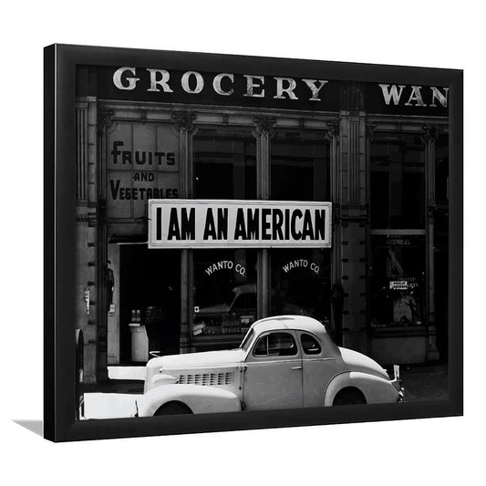 I Am An American Print, 1940 Vintage Photo, American Patriotism, Museum Quality, Framed Art Print Wall Decor