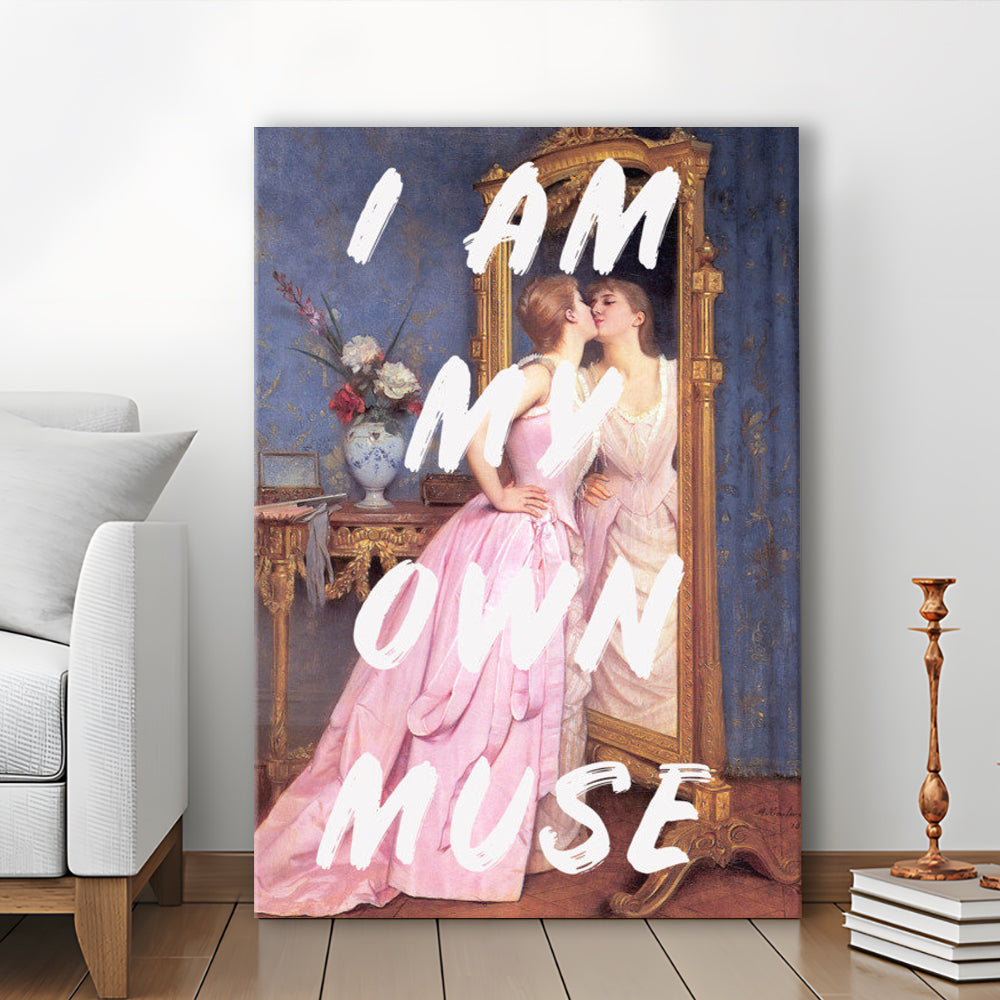I Am My Own Muse Printed Wall Art, Canvas Art Print Decor, Painting Art, Canvas Prints Wall Art