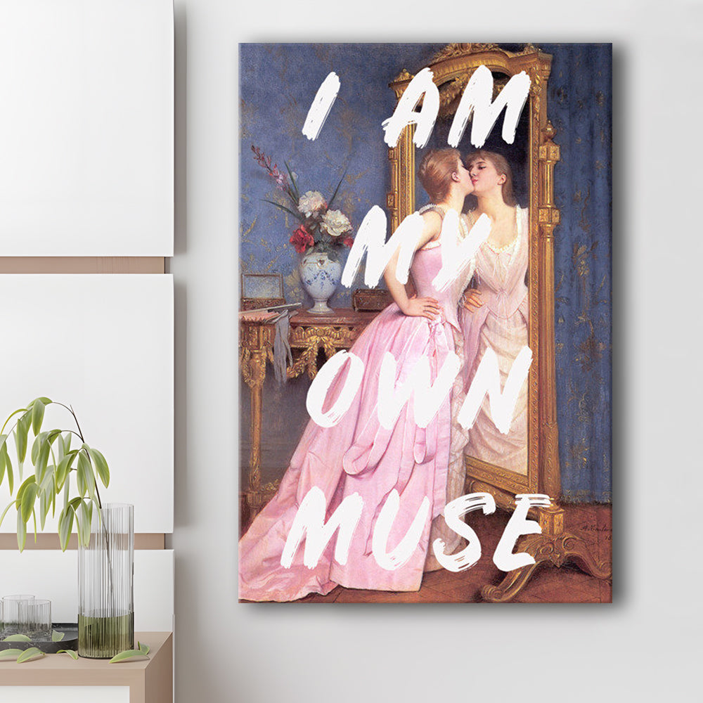 I Am My Own Muse Printed Wall Art, Canvas Art Print Decor, Painting Art, Canvas Prints Wall Art