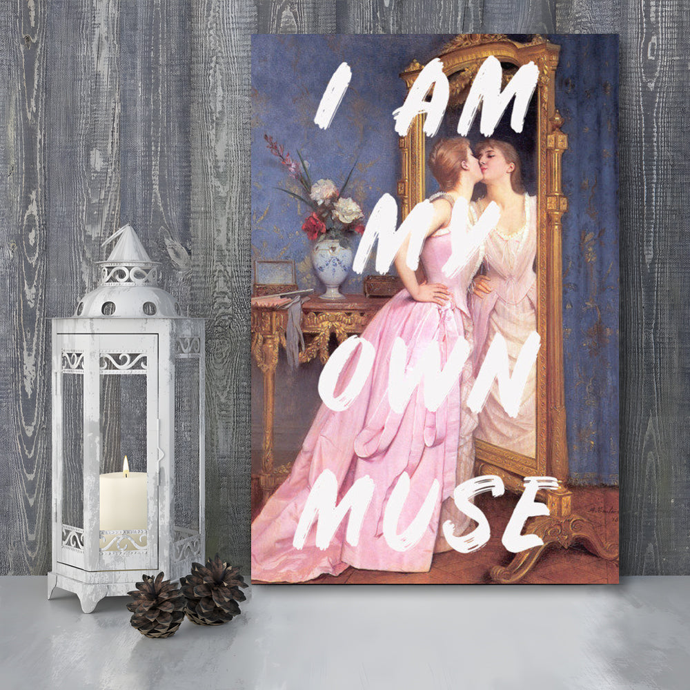 I Am My Own Muse Printed Wall Art, Canvas Art Print Decor, Painting Art, Canvas Prints Wall Art