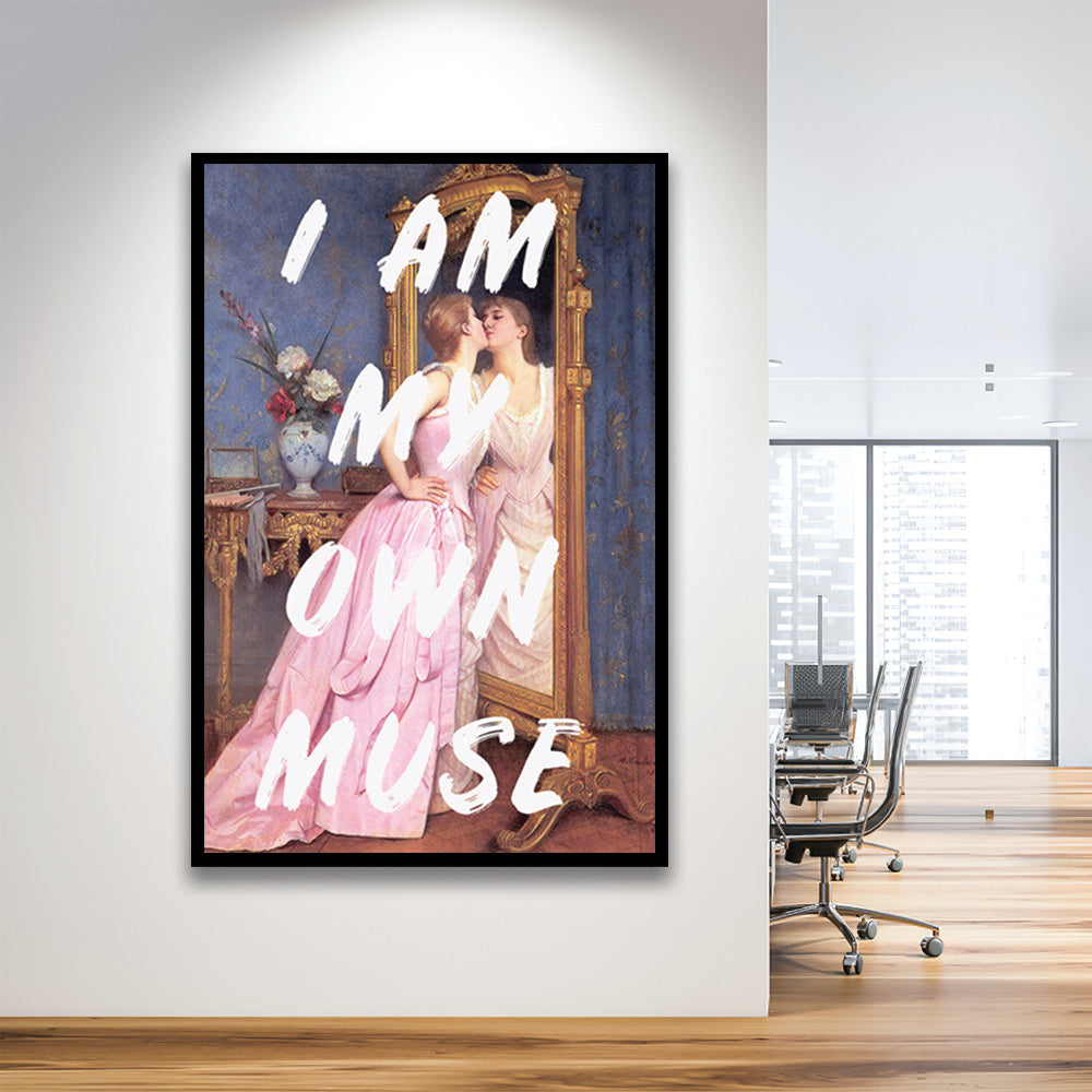 I Am My Own Muse Printed Wall Art, Framed Picture Print,, Framed Art Prints Wall Decor