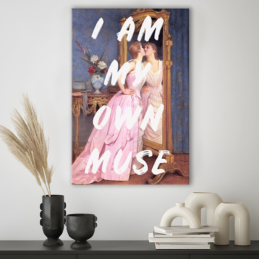 I Am My Own Muse Printed Wall Art, Canvas Art Print Decor, Painting Art, Canvas Prints Wall Art