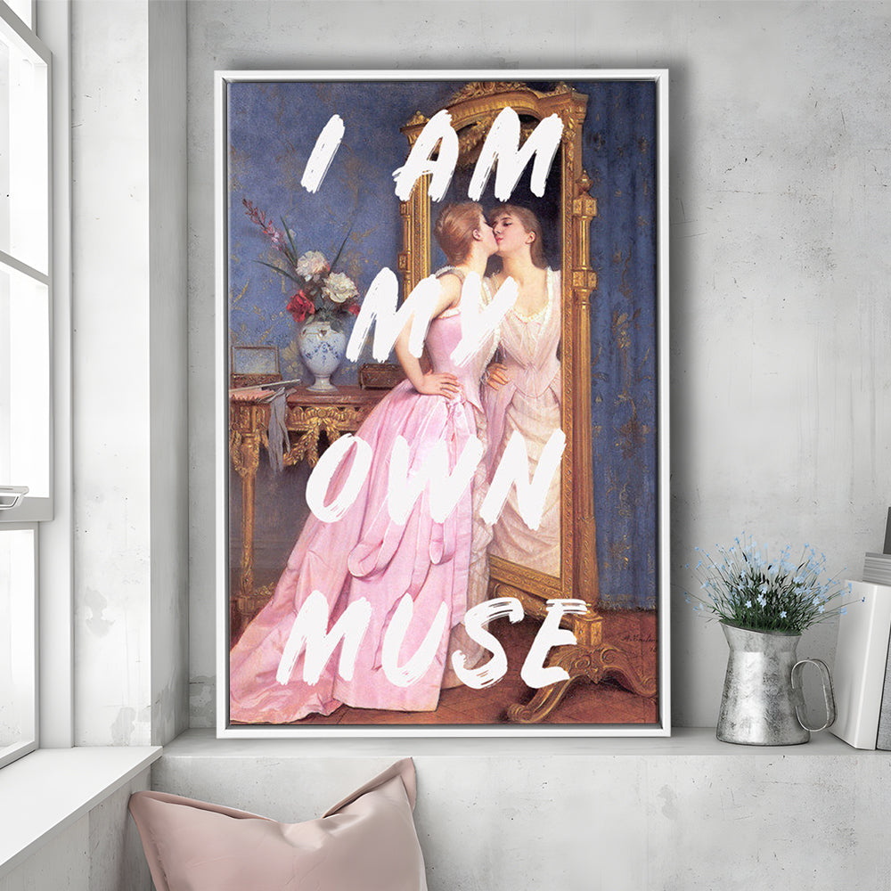 I Am My Own Muse Printed Wall Art, Floating Framed Canvas Art Print,, Framed Canvas Prints Wall Art