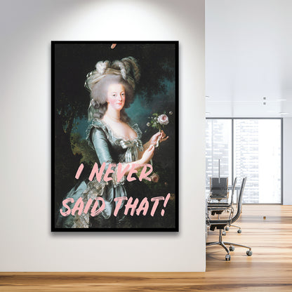 I Never Said that, Marie Antoinette Altered Art, Framed Picture Print,, Framed Art Prints Wall Decor