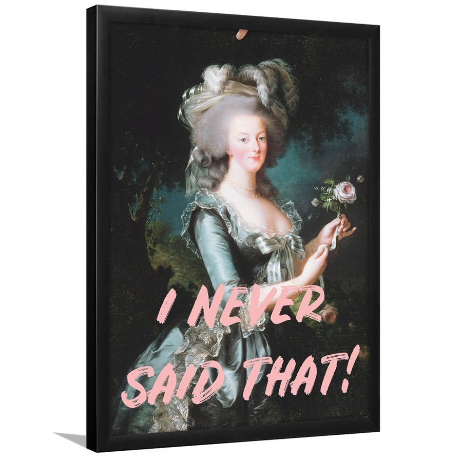 I Never Said that, Marie Antoinette Altered Art, Framed Picture Print,, Framed Art Prints Wall Decor