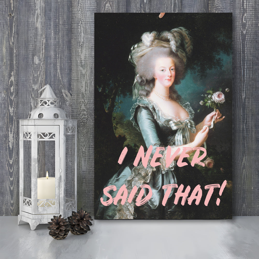 I Never Said that, Marie Antoinette Altered Art, Canvas Art Print Decor, Painting Art, Canvas Prints Wall Art
