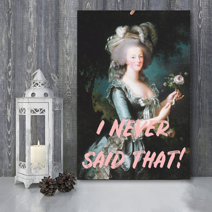 I Never Said that, Marie Antoinette Altered Art, Canvas Art Print Decor, Painting Art, Canvas Prints Wall Art