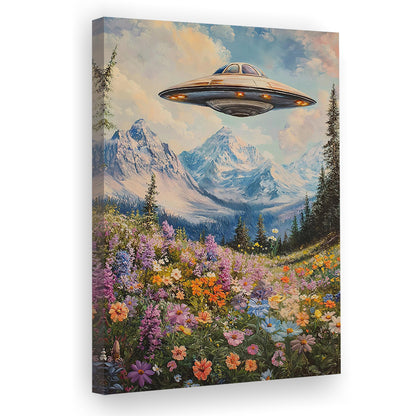 I Want To Believe Vintage, Ufo Print, Bedroom Print, Retro Sci Fi Art, Canvas Print, Canvas Decor
