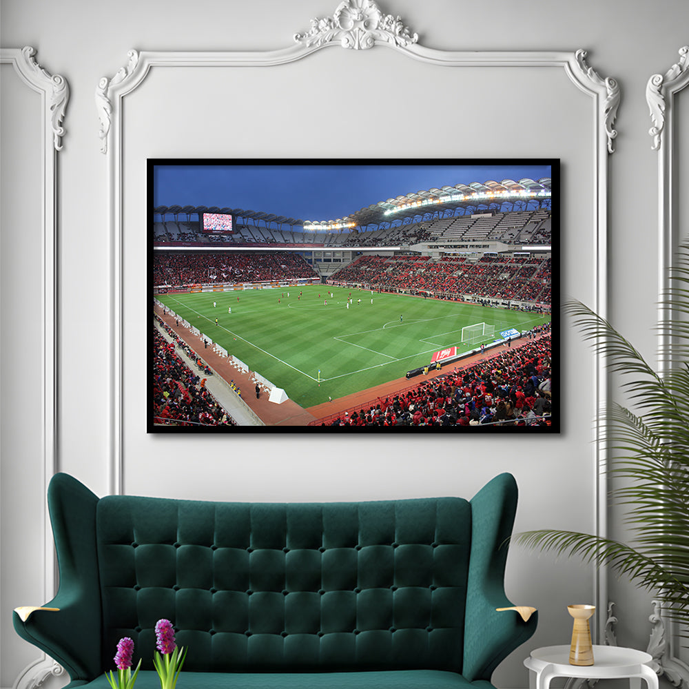 Ibaraki Kashima Stadium, Stadium Canvas, Sport Art, Gift for him, Framed Art Print Wall Decor, Picture Framed