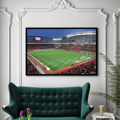 Ibaraki Kashima Stadium, Stadium Canvas, Sport Art, Gift for him, Framed Art Print Wall Decor, Picture Framed