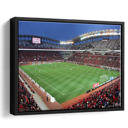 Ibaraki Kashima Stadium, Stadium Canvas, Sport Art, Framed Canvas Print Wall Art, Floating Frame
