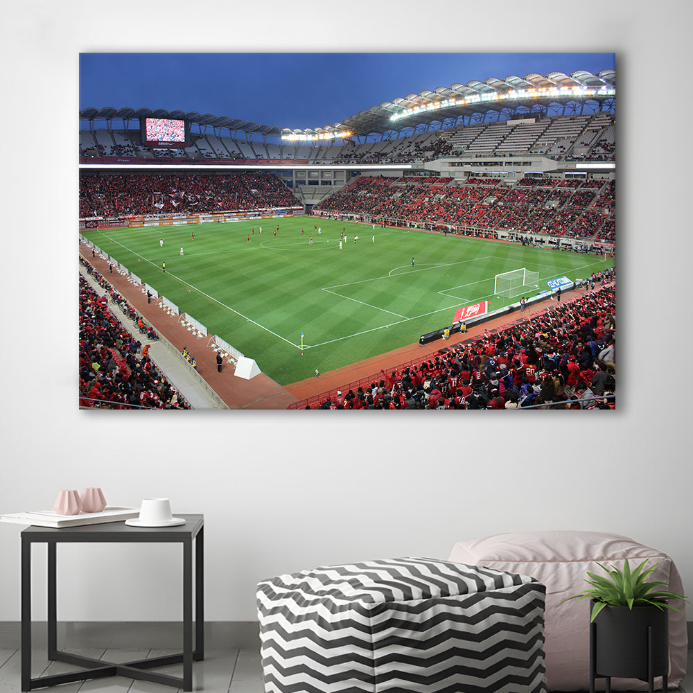 Ibaraki Kashima Stadium, Stadium Canvas, Sport Art, Gift for him, Man Cave Decor, Art Print, Canvas Print Wall Art