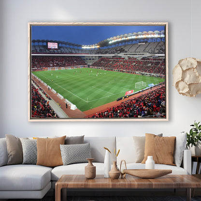 Ibaraki Kashima Stadium, Stadium Canvas, Sport Art, Framed Canvas Print Wall Art, Floating Frame