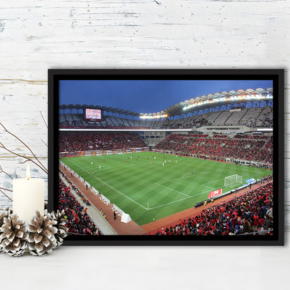 Ibaraki Kashima Stadium, Stadium Canvas, Sport Art, Framed Canvas Print Wall Art, Floating Frame